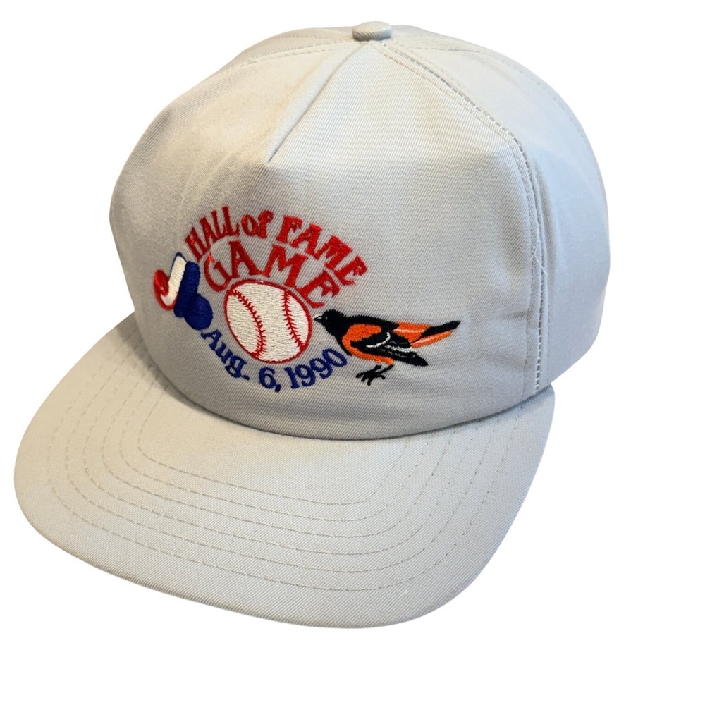 Montreal Expos Baltimore Orioles Vtg 1990 Hall Of Fame New Era Pro Gray USA Made